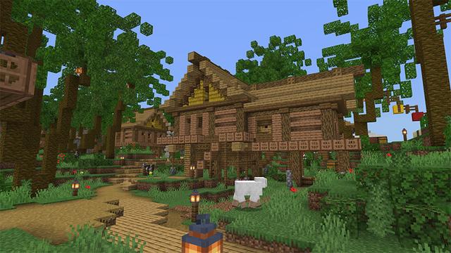 Screenshot of the Minecraft Bedrock Marketplace product Beach Houses created by Mine-North.