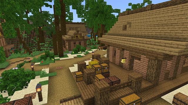 Screenshot of the Minecraft Bedrock Marketplace product Beach Houses created by Mine-North.
