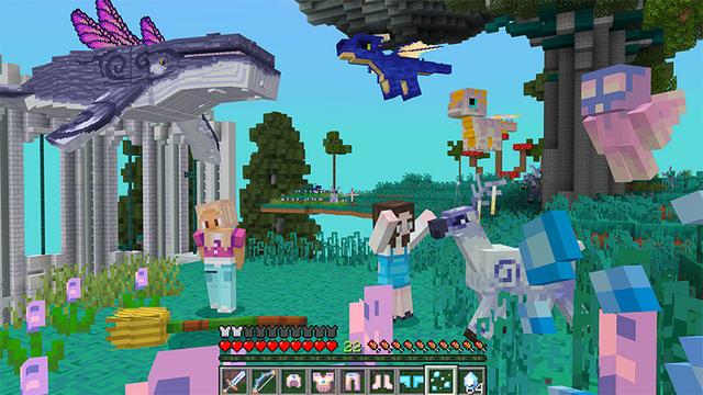 Screenshot of the Minecraft Bedrock Marketplace product Better Clouds created by Mine-North.