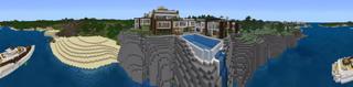 Panorama of the Minecraft Bedrock Marketplace product Billionaires Mansion created by Mine-North.