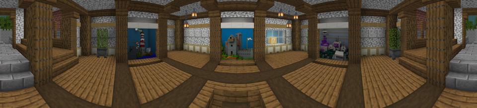 Panorama of the Minecraft Bedrock Marketplace product Bow Battle with Lucky Blocks created by Mine-North.
