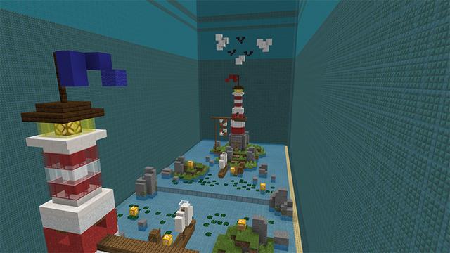 Screenshot of the Minecraft Bedrock Marketplace product Bow Battle with Lucky Blocks created by Mine-North.