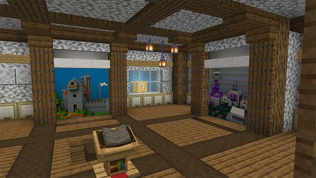 Screenshot of the Minecraft Bedrock Marketplace product Bow Battle with Lucky Blocks created by Mine-North.