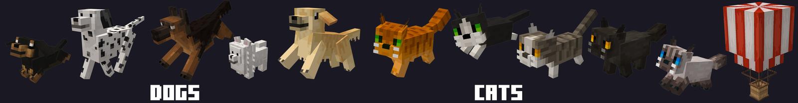 Panorama of the Minecraft Bedrock Marketplace product Cats and Dogs created by Mine-North.