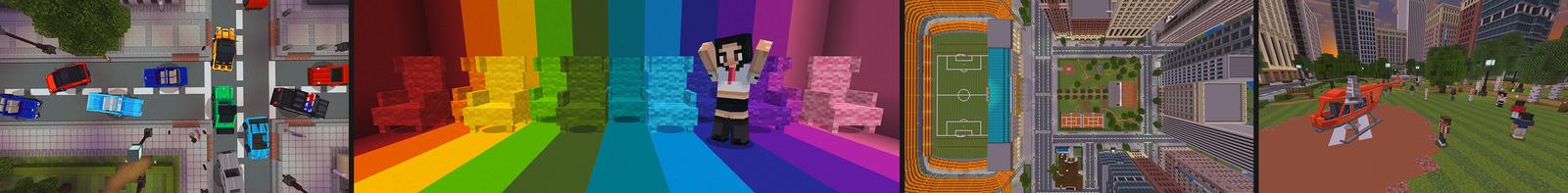 Panorama of the Minecraft Bedrock Marketplace product City Life created by Mine-North.