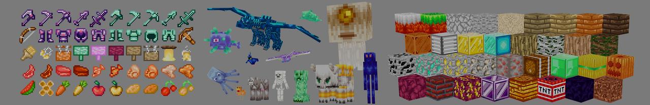Panorama of the Minecraft Bedrock Marketplace product Color Craft Texture Pack created by Mine-North.