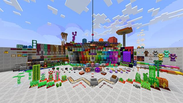 Screenshot of the Minecraft Bedrock Marketplace product Color Craft Texture Pack created by Mine-North.