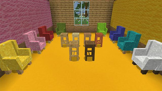 Screenshot of the Minecraft Bedrock Marketplace product Craftable Furniture Island created by Mine-North.