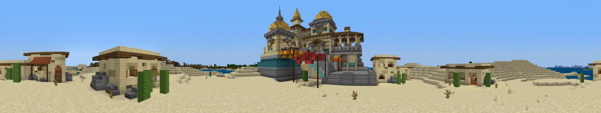 Panorama of the Minecraft Bedrock Marketplace product Craftable Village created by Mine-North.