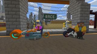 Screenshot of the Minecraft Bedrock Marketplace product Cyberpunk Bikes created by Mine-North.
