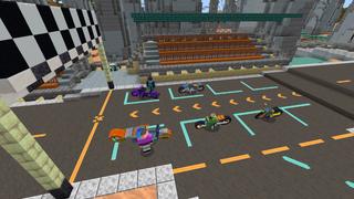 Screenshot of the Minecraft Bedrock Marketplace product Cyberpunk Bikes created by Mine-North.