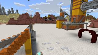 Screenshot of the Minecraft Bedrock Marketplace product Cyberpunk Bikes created by Mine-North.