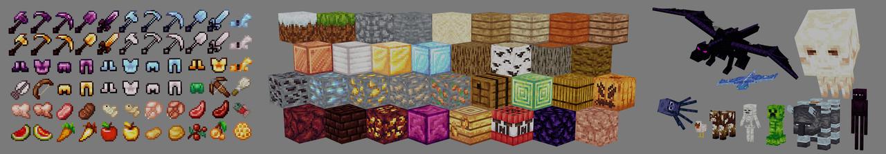 Panorama of the Minecraft Bedrock Marketplace product Cyberpunk Texture Pack created by Mine-North.