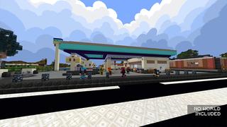 Screenshot of the Minecraft Bedrock Marketplace product Cyberpunk Texture Pack created by Mine-North.