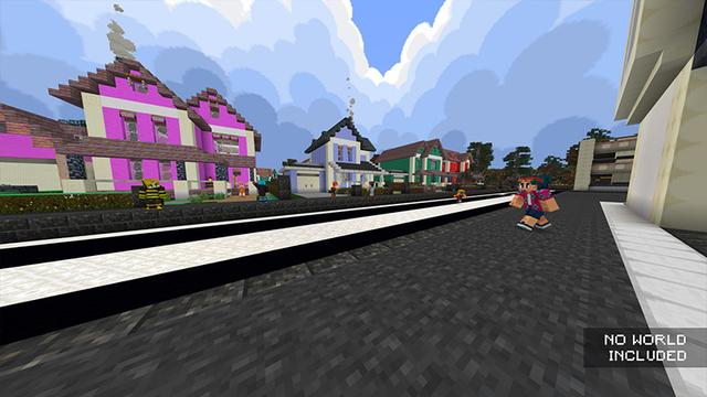 Screenshot of the Minecraft Bedrock Marketplace product Cyberpunk Texture Pack created by Mine-North.