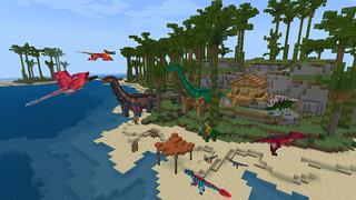Screenshot of the Minecraft Bedrock Marketplace product Dinosaur World created by Mine-North.