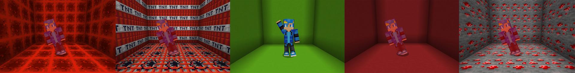 Panorama of the Minecraft Bedrock Marketplace product Don’t touch the color red! created by Mine-North.