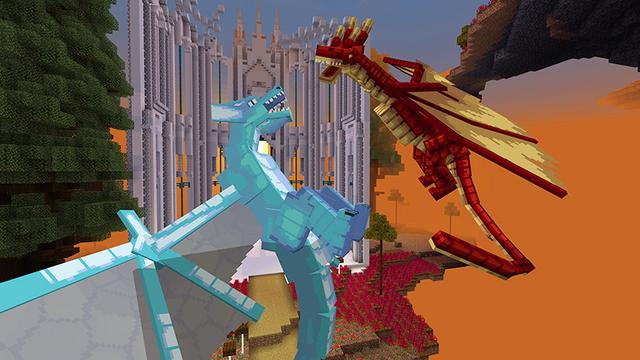 Screenshot of the Minecraft Bedrock Marketplace product Dragon SkyBlock created by Mine-North.