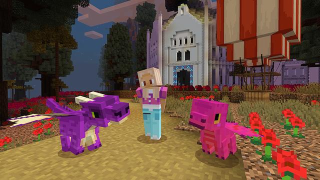 Screenshot of the Minecraft Bedrock Marketplace product Dragon SkyBlock created by Mine-North.