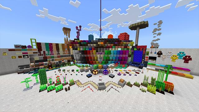 Screenshot of the Minecraft Bedrock Marketplace product Enchanted Texture Pack created by Mine-North.