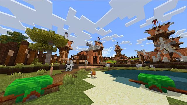 Screenshot of the Minecraft Bedrock Marketplace product Enchanted Texture Pack created by Mine-North.