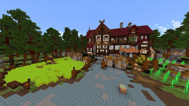 Screenshot of the Minecraft Bedrock Marketplace product Enchanted Texture Pack created by Mine-North.