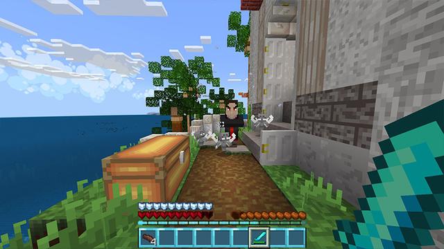 Screenshot of the Minecraft Bedrock Marketplace product Enchanted Texture Pack created by Mine-North.