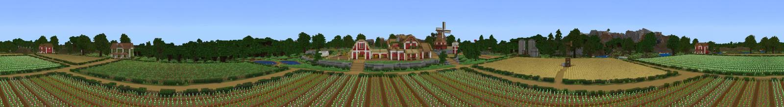 Panorama of the Minecraft Bedrock Marketplace product Farm Life created by Mine-North.