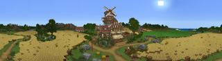 Panorama of the Minecraft Bedrock Marketplace product Farm Life created by Mine-North.