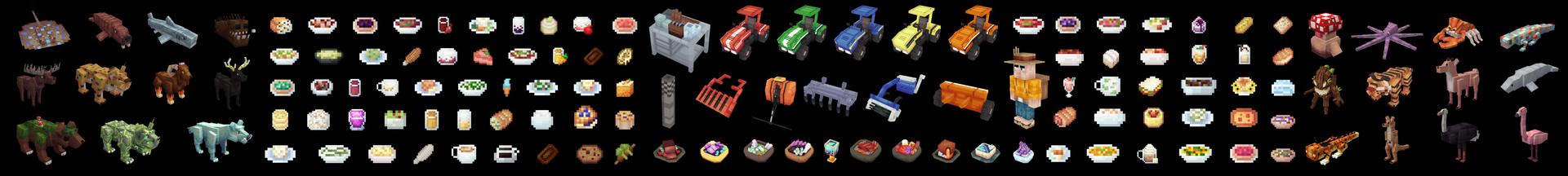 Panorama of the Minecraft Bedrock Marketplace product Food Expansion created by Mine-North.