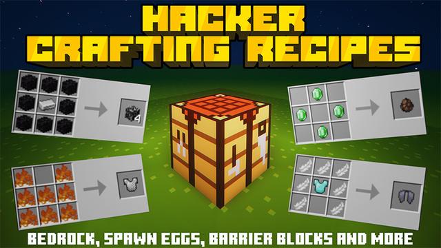 Thumbnail of the Minecraft Bedrock Marketplace product Hacker Crafting Recipes created by Mine-North.