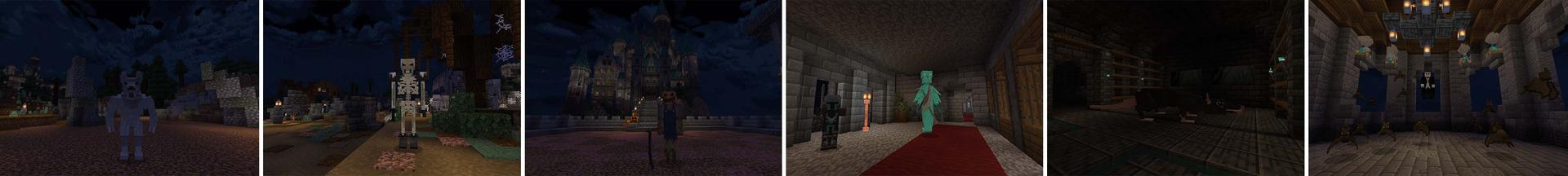Panorama of the Minecraft Bedrock Marketplace product Halloween Adventures created by Mine-North.