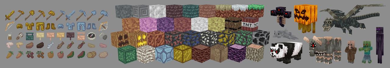 Panorama of the Minecraft Bedrock Marketplace product Horror Texture Pack created by Mine-North.