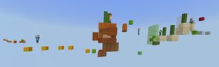 Panorama of the Minecraft Bedrock Marketplace product Infinite Parkour created by Mine-North.