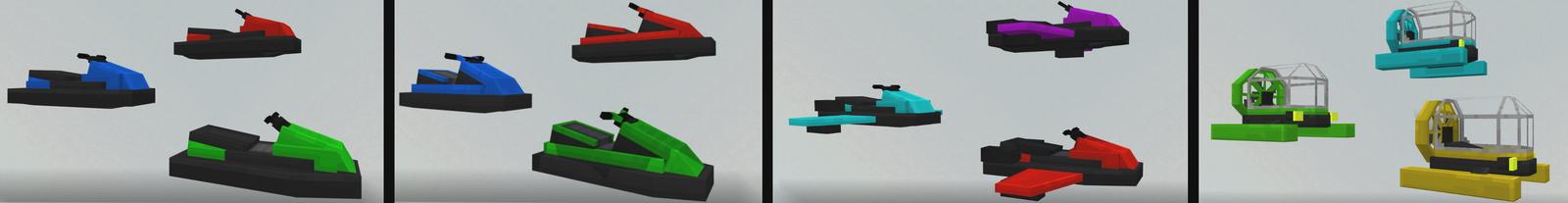Panorama of the Minecraft Bedrock Marketplace product Jetskis created by Mine-North.