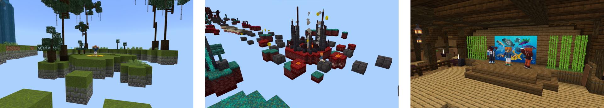 Panorama of the Minecraft Bedrock Marketplace product Jump Battle created by Mine-North.