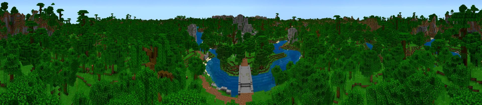 Panorama of the Minecraft Bedrock Marketplace product Jungle Adventure created by Mine-North.