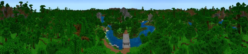 Panorama of the Minecraft Bedrock Marketplace product Jungle Adventure created by Mine-North.