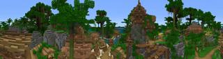 Panorama of the Minecraft Bedrock Marketplace product Lost Island created by Mine-North.