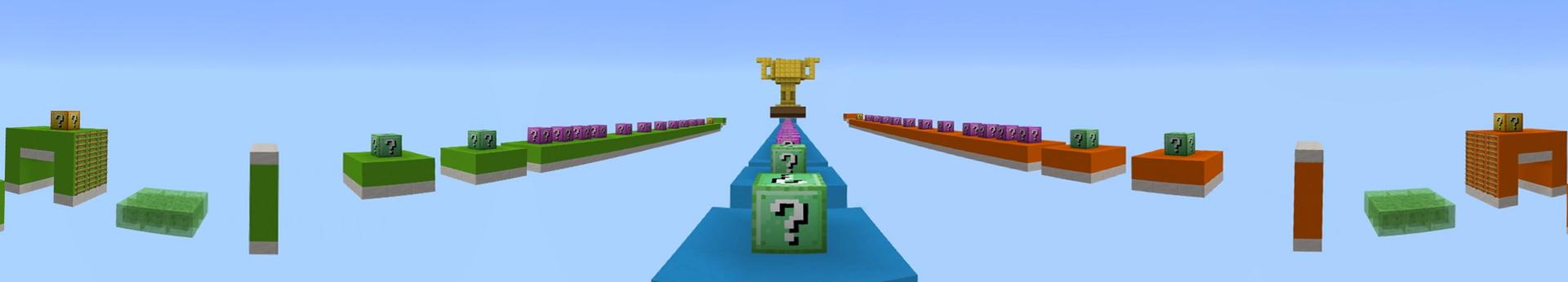 Panorama of the Minecraft Bedrock Marketplace product Lucky Block Race created by Mine-North.