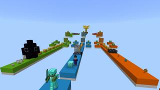 Screenshot of the Minecraft Bedrock Marketplace product Lucky Block Race created by Mine-North.