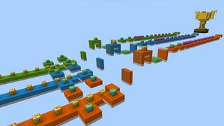 Screenshot of the Minecraft Bedrock Marketplace product Lucky Block Race created by Mine-North.