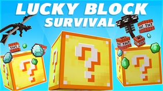 Thumbnail of the Minecraft Bedrock Marketplace product Lucky Block Survival created by Mine-North.