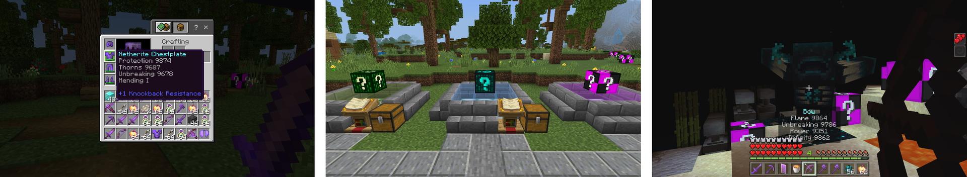 Panorama of the Minecraft Bedrock Marketplace product Luckyblock Hacker created by Mine-North.