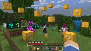 Screenshot of the Minecraft Bedrock Marketplace product Luckyblock Rain created by Mine-North.