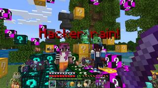 Screenshot of the Minecraft Bedrock Marketplace product Luckyblock Rain created by Mine-North.