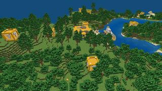 Screenshot of the Minecraft Bedrock Marketplace product Luckyblock World ++ created by Mine-North.