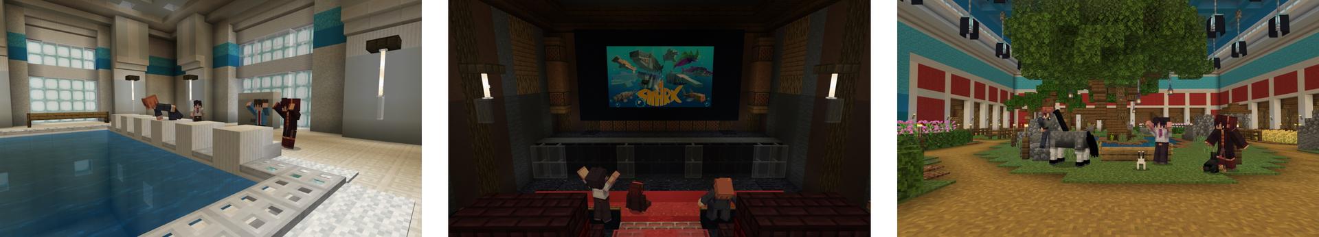 Panorama of the Minecraft Bedrock Marketplace product Luxury Bunker created by Mine-North.