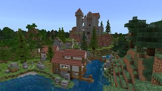 Screenshot of the Minecraft Bedrock Marketplace product Medieval Castle created by Mine-North.