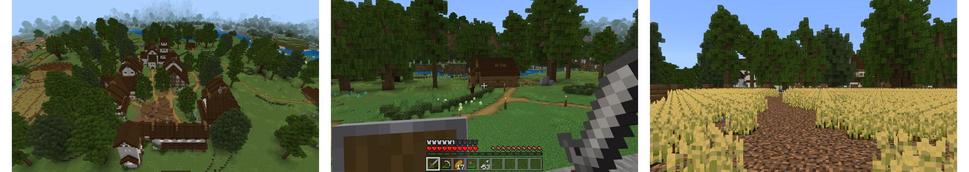 Panorama of the Minecraft Bedrock Marketplace product Medieval Village created by Mine-North.